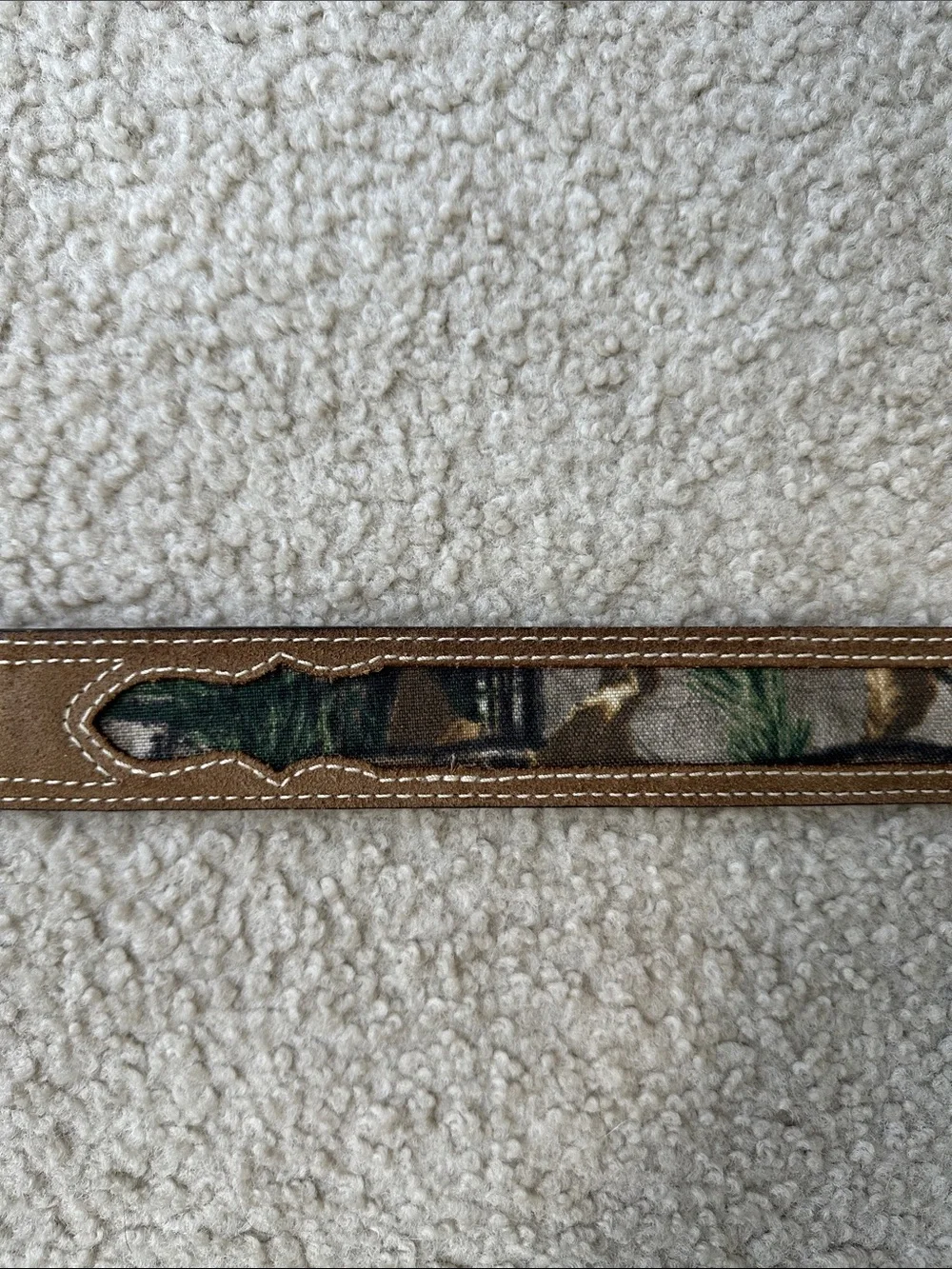 Justin Boots Leather Camo Belt NWOT